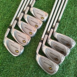 ชุดเหล็ก Mitsushiba golf JAPAN DECADE OVERSIZE ของใหม่!!! มีเหล็ก 3-9 เเละ PW SW เป็นชุดเหล็กจากญี่ปุ่นที่เน้นตีง่าย ใบใหญ่กว่าปกติ และมีถ่วงทังสเตน ไว้ทั้งด้านบนและล่างของใบเหล็ก ช่วยให้บล๊านซ์มาก!! ไม้กอล์ฟมือหนึ่ง ของแท้ BY NakaraLuxurious