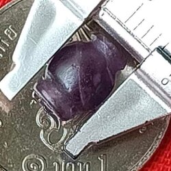 โปรไฟลุก🔥 ลูกปัดโบราณ ยุคทวารวดี ทุ่นม่วงจิ๋ว (ขายแล้ว)