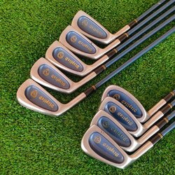 ไม้กอล์ฟสำหรับท่านที่ถนัดซ้าย ชุดเหล็ก GOLF PLANNER DISPLFED มีเหล็ก 3-9 เเละ PW SW ก้าน EXSILT FLEX R