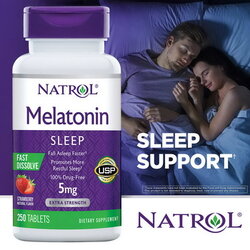 Natrol Melatonin 5 mg ขนาด 250 Tablets ช่วยในการนอน ออกฤทธ์เร็ว