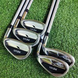 **ไม้กอล์ฟผู้หญิง** ชุดเหล็ก Callaway REVA เป็นสุดยอดไม้ผู้หญิงของ Callaway รุ่นใหม่กว่า Solaire ตีดีกว่ามาก ด้วยโฉมที่พรีเมี่ยมดูจริงจังมากกว่า วัสดุถูกอัพเกรดให้มีประสิทธิภาพมากขึ้น ไม้กอล์ฟพรีเมี่ยมมือสอง ของแท้ By NakaraLuxurious