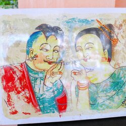 ภาพวาด ปู่ม่าน ย่าม่าน วัดภูมินทร์