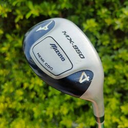 HYBRID 4 MIZUNO MX-950 MEMI COG ก้าน N.S.PRO 850 GH FLEX R สุดยอดพรีเมี่ยมจากญี่ปุ่น ก้านเหล็กเบามากแค่ 85 กรัม ไม้กอล์ฟมือสอง ของแท้ BY NakaraLuxurious