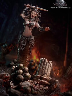 [พร้อมส่ง] TBLeague 1/12 : Medusa-- เวอร์ชั่นมีหางงู (ถอดหางไม่ได้) --- PL2024-227B : Sliver