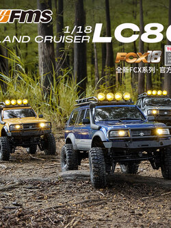 [สั่งจอง] FMS 1:18 FCX18 LC80 Toyota Land Cruiser 80 RTR