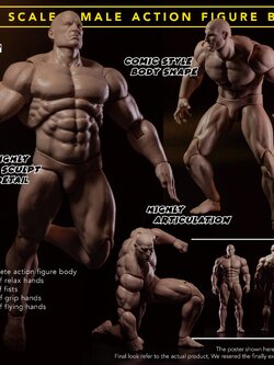 [สั่งจอง] ADAM AD01 1/12 : COMIC STYLE SUPER STRONG MALE BODY [Reissue]