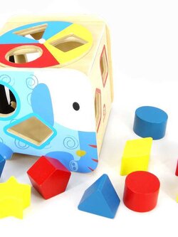 กล่องช้างน้อยหยอดบล็อกเรขาคณิต, ของเล่น,กล่องช้าง,หยอดบล็อก,กล่องหยอด,ของเล่นไม้,ของเล่นเสริมทักษะการเรียนรู้, ของเล่นเสริมพัฒนาการเด็กอนุบาล, สื่อการสอนปฐมวัย, พร้อมส่ง