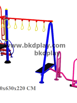 ชุดหอสไลด์80 +ห่วงโหน +บิดเอวบัดดี้ เครื่องเล่นสนามกลางแจ้ง เหล็ก ของเล่น สั่งผลิต 10-20 วัน