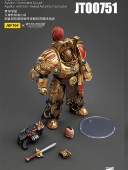 [พร้อมส่ง] Joy toy 1/18 : Legio Custodes -- Aquilon Terminator Squad ---- JT00751 : with twin-linked Adrathic Destructor