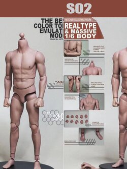 [สั่งจอง]JX toys & Genesis S01&S02 1/6 : male nude body