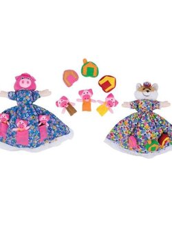 ตุ๊กตาแปลงร่างครอบครัวลูกหมู 3 ตัว สูง 32 ซม. ของเล่นเสริมพัฒนาการ ,ของเล่นเสริมทักษะ,ของเล่นเด็ก, สื่อการสอนอนุบาล