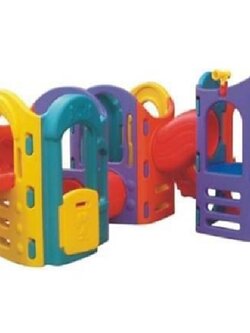 ปราสาทกระดานลื่นพร้อมท่อลอด สไลเดอร์เด็ก บ้าน4ป้อม สไลเดอร์ 4 ทาง, ของเล่น,เครื่องเล่นสนามกลางแจ้ง เครื่องเล่นสนามในร่ม