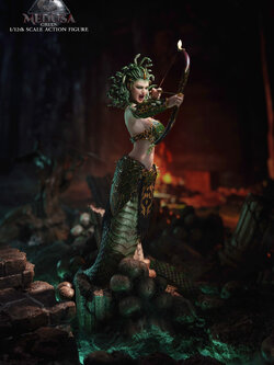 [พร้อมส่ง]BLeague 1/12 : Medusa-- เวอร์ชั่นมีหางงู (ถอดหางไม่ได้) --- PL2024-227A : Green