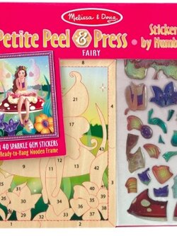 ชุดติดสติ๊กเกอร์ตามตัวเลขบนแผ่นพลาสติก รุ่นลายนางฟ้า ฝึกการรู้จักตัวเลข ฝึกสมาธิ Peel Press Sticker by Number Fairy Melissa&Doug, ของเล่นเสริมพัฒนาการ, ของเล่น