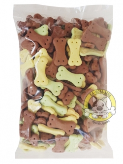 บิสกิตรูปกระดูก รวมรส นม ตับ ใบเตย ยี่ห้อ BrocKoro 500g