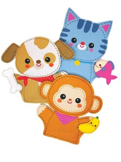 หุ่นมือสัตว์-อาหาร (แมว,หมา,ลิง) ของเล่นเสริมพัฒนาการ ,ของเล่นเสริมทักษะ,ของเล่นเด็ก, สื่อการสอนอนุบาล