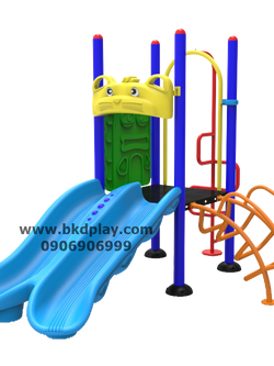 ชุดหอสไลด์-ปีนป่ายอนุบาล-6 เครื่องเล่นสนามกลางแจ้ง เครื่องเล่นสนามเหล็กพร้อมเครื่องออกกำลังกายเด็ก สั่งผลิต 10-20 วัน