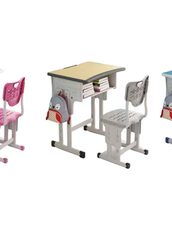 ชุดโต๊ะอนุบาล-ประถม ชุดโต๊เก้าอี้เรียนเดี่ยว ปรับระดับได้ ขาคู่ นักเรียนประถม, โต๊ะเรียนเดี่ยว โต๊ะนักเรียนประถม-มัธยม โต๊ะเขียนหนังสือ เฟอร์นิเจอร์เด็ก พร้อมส่ง