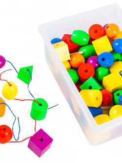 ชุดฝึกทักษะร้อยลูกปัดจัมโบ้ ,ของเล่น, ของเล่นเสริมพัฒนาการ, ของเล่นเด็ก, สื่อการสอน