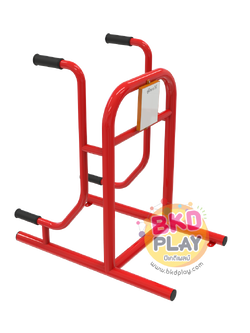 เครื่องออกกำลังกายกลางแจ้งผู้ใหญ่ ,บริหารแขน-หัวไหล่ (แบบบาร์ยกตัว-ดันข้อ),ลานกีฬาอเนกประสงค์ ,สวนสาธารณะ ,เทศบาล ,หมู่บ้าน ,ผลิตในไทย ,สั่งทำตามสีที่ต้องการได้ ขนาด 70x100x110 ซม.