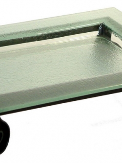 ชั้นโชว์อาหารพร้อมจานแก้ว มี 3 ขนาด