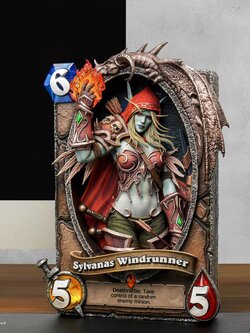 [สั่งจอง] HEX Collectibles : Blizzard Hearthstone 10th Aniversary Sylvanas Windrunner 3D Art Frame