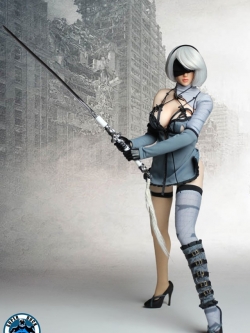 [สั่งจอง][Costume] ชุดซุปเปอร์ดั๊กเซ็กซี่สาว 2B ชุดเดรสสีเทา SUPER DUCK 1/6 Cosplay SET017