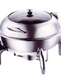 อ่างอุ่นอาหารแบบกลม ฝากระจกใส