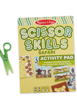 Safari Scissor Skills Activity Pad ชุดกรรไกรฝึกตัด รุ่นซาฟารี เสริมทักษะการบังคับมือ การมีสมาธิ และการมีความคิดริเริ่มสร้างสรรค์ Melissa & Doug รุ่น