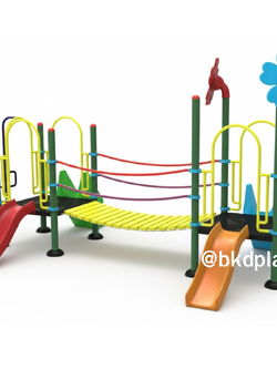 ชุดหอสะพานแขวนสไลด์ 70, เครื่องเล่นสนามกลางแจ้ง , เครื่องเล่นสนามแบบเหล็ก,สะพาน,สไลเดอร์, OutdoorPlayground, ราคาโรงงาน สินค้าสั่งผลิต 10-20 วัน ขนาด 300x490x250 ซม.