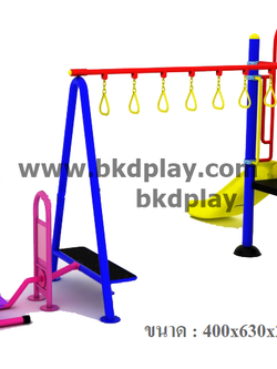 ชุดหอสไลด์80 +ห่วงโหน +ก้าวเดินบัดดี้ เครื่องเล่นสนามกลางแจ้ง เหล็ก ของเล่น สั่งผลิต 10-20 วัน