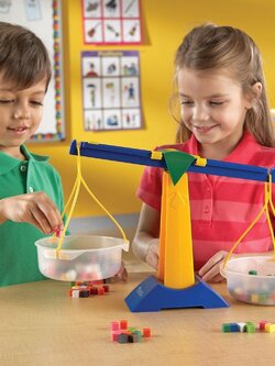 ตาชั่งสองแขนรักสมดุลย์ ตราชั่งน้ำหนัก สื่อการสอนคณิตศาสตร์ ของเล่นเสริม จินตนาการ