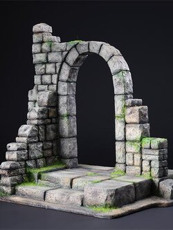 [สั่งจอง] MMMTOYS M2407 1/12 : Ancient Castle Ruins Diorama V1
