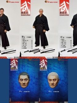 [สั่งจอง]WOLFKING 1/6 WK89021 A/B/C/D Black Samurai Custom Kit