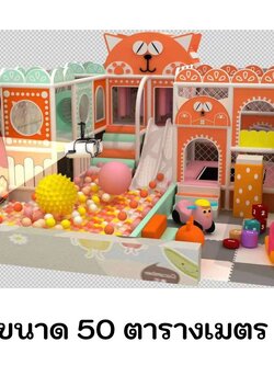 ห้องบอล บ่อบอล สวนสนุก ชุดแมวเหมียว Kidzone รับออกแบบมุมเด็ก สวนสนุกเด็ก