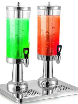 เครื่องจ่ายน้ำผลไม้ ขนาดความจุ 3 ลิตร โถคู่