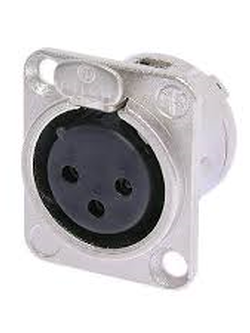 Neutrik NC3FD-L1,XLR 3 Pin Female D-size receptacle ขั้วต่อสายสัญญาณ ตัวเมีย ติดแท่น NC3FD-L1