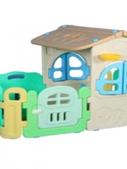 บ้านกลางสวน+รั้ว มีคอกกั้น,บ้านเด็ก ,คอกกั้นเด็ก,บ้านพลาสติก บ้านสุนัข ของเล่น,พร้อมส่งในไทย