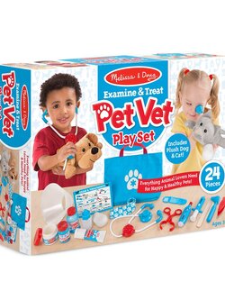 ชุดอุปกรณ์คุณหมอสัตวแพทย์ ชุดรักษาสัตว์ Melissa & Doug Safari Puppet Set รุ่น8520 ของเล่น, ของเล่นเด็ก, ของเล่นเสริมพัฒนาการ