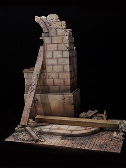 [สั่งจอง]mmmtoys M2313 1/12 : European Style Ruins Street Corner