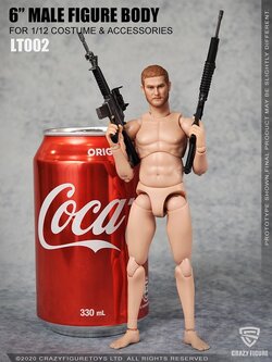 [สั่งจอง]Crazy Figure LT002 1/12 The head carves the multi joint movable male body