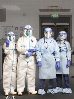 [สั่งจอง] Toys Engine TE003-008 1/6 Scale : Protective clothing isolation gown medical