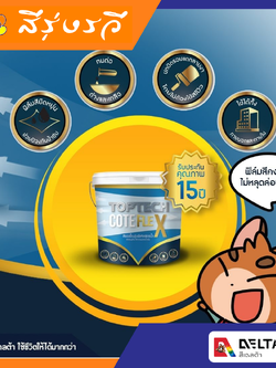 ท็อปเทค โค้ด เฟล็ก Delta Toptech COTE FLEX สีรองพื้นปูนพิเศษสูตรน้ำ ชนิดยืดหยุ่น