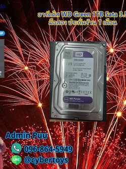 ฮาร์ดดิส WD Purple 1TB Sata 3.5 6Gbps 7200RPM มือสอง ประกันร้าน 1 เดือน