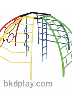 เครื่องเล่นสนามกลางแจ้ง เหล็ก บาร์โหนปีนป่ายโดม 4 ด้าน, บาร์ปีนป่าย ตั้งพื้น OutdoorPlayground, ราคาโรงงาน สินค้าสั่งทำ 10-20 วัน ขนาด 200x200x160 ซม.