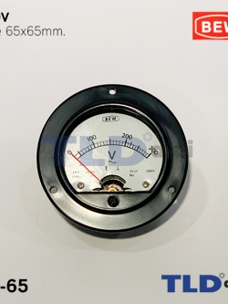 พาแนลมิเตอร์ แบบเข็ม ขนาด 300V ขนาด 65x65 mm. รุ่น BO-65 พร้อมอุปกรณ์ยึด Panel Meter ตัววัดความถี่ไฟฟ้า (Analog Frequency Panel Meter)