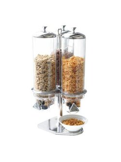 เครื่องจ่ายซีเรียลแบบ 3 โถหมุนได้ ขนาดความจุ 4 ลิตร x 3