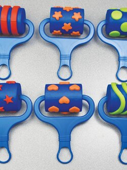 ชุดแปรงลูกกลิ้งลวดลายกราฟฟิก 6 ชิ้น, ของเล่น, ของเล่นเด็ก, ของเล่นเสริมพัฒนาการ