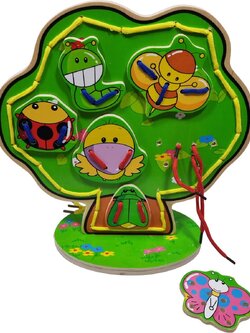 ต้นไม้ร้อยเชือกสัตว์ ,ของเล่น,ของเล่นไม้,ต้นไม้ร้อยเชือก,เชือกสัตว์ ,ร้อยเชือก,ของเล่นเสริมทักษะการเรียนรู้, ของเล่นเสริมพัฒนาการเด็กอนุบาล, สื่อการสอนปฐมวัย, พร้อมส่ง