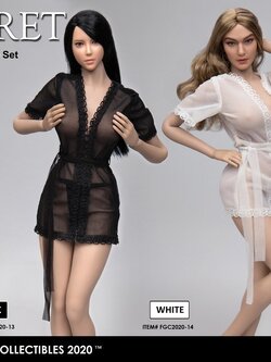 [สั่งจอง] FLIRTY GIRL COLLECTIBLES FGC2020-13/14 1/6 : Sheer Robe and Panty Set Black /White